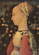 Antonio Puccio Called Pisanello Portrait of Ginevra d'Este (mk05) oil